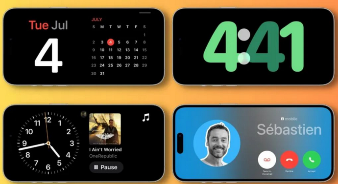 文城镇苹果手机维修分享iOS17横屏充电待机显示有什么好处 