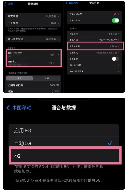 文城镇苹果手机维修分享iPhone14如何切换4G/5G? iPhone14 5G网络切换方法 