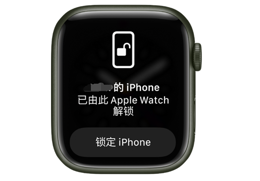 文城镇苹果手机维修分享用 AppleWatch 解锁配备面容 ID 的 iPhone方法 