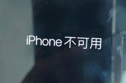 文城镇苹果服务网点分享锁屏界面显示“iPhone 不可用”如何解决 